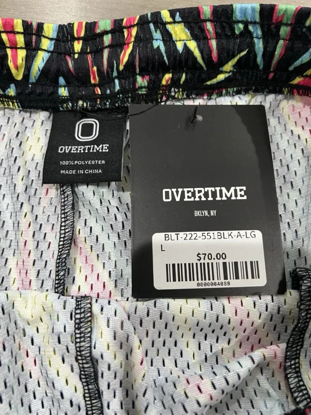 Overtime Men’s Classic Mesh Shorts Multicolored Size Large